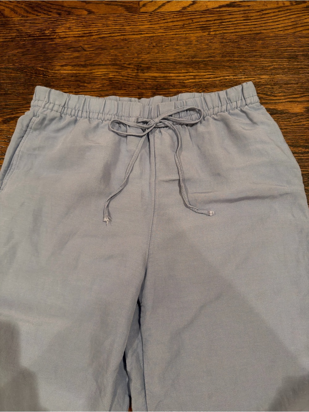 Linen Blend Drawstring Pants - Picture 2 of 6